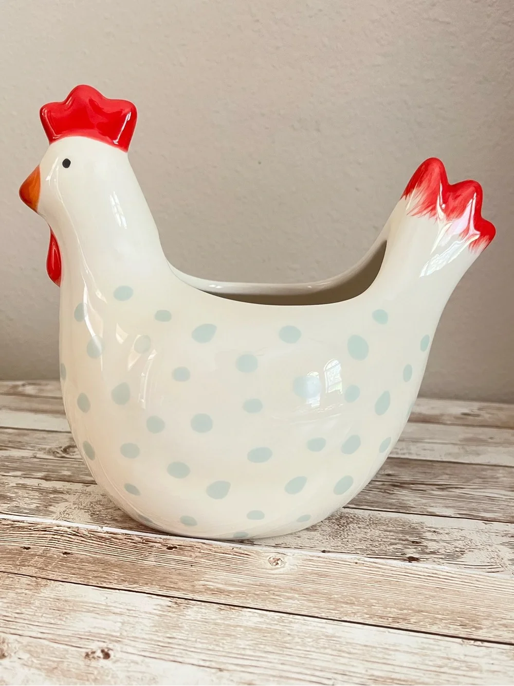 Target Bullseye Novelty Ceramics Chicken Crock🌸
